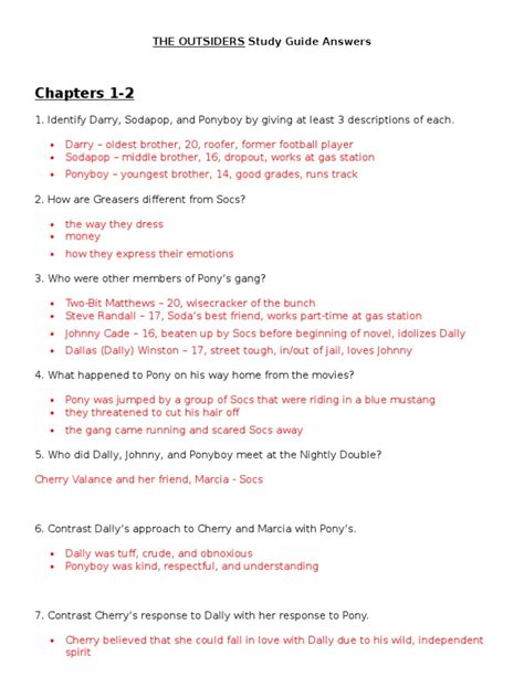 the outsiders questions pdf